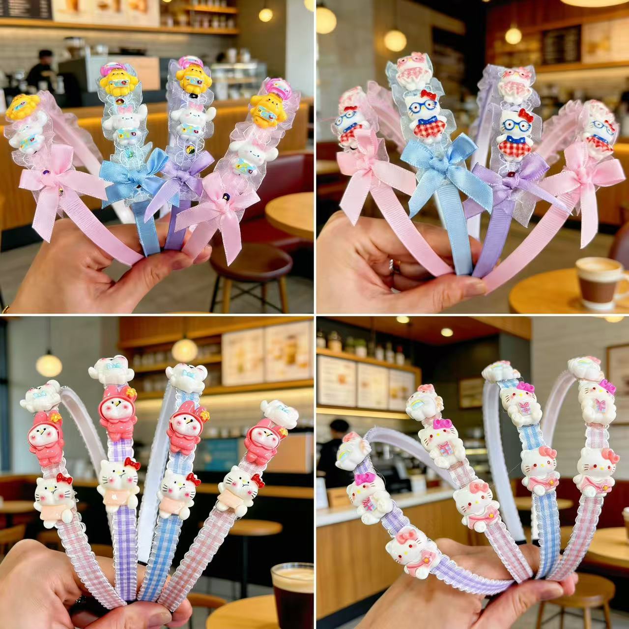 New fabric children's cartoon headband for little girls, a hair breaking tool. Headbands for babies, no harm to hair. Headwear for girls, hair clips