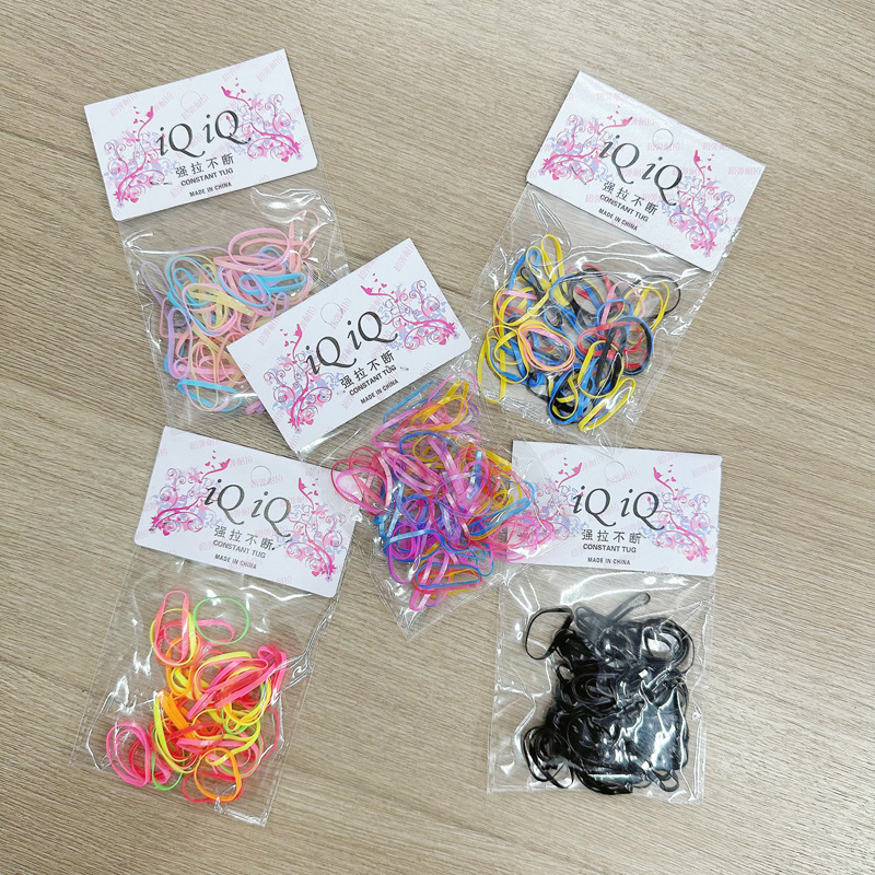 Strong pull continuously, disposable rubber band tied hair, high elasticity for children, no harm to hair, hair rope, hair loop, head rope, one yuan shop