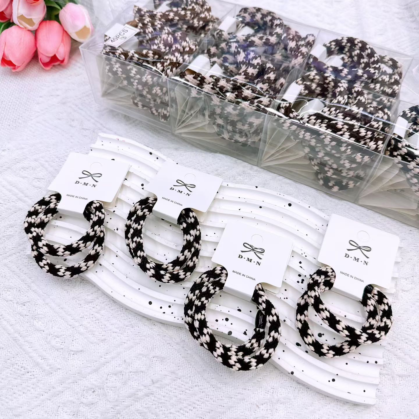New colorful girl gauze small intestine loop cute chiffon edge hair loop high elasticity rubber band two pieces of commercial super hair accessory New colorful girl gauze small intestine loop cute chiffon edge hair loop high elasticity rubber band two pieces of commercial super hair accessory