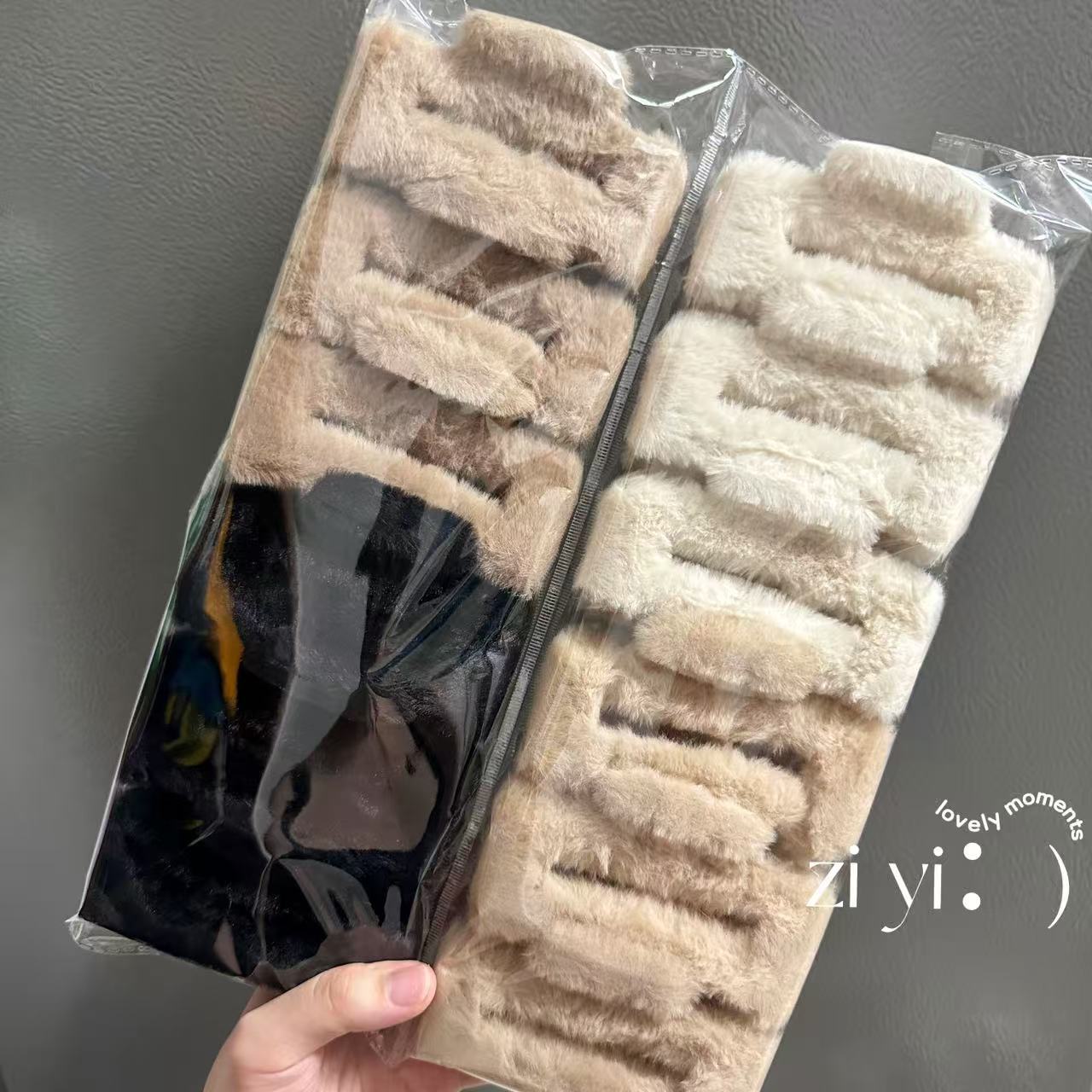 Plush hair clip for autumn and winter, shark clip at the back of the head, women's curly hair clip, versatile and stylish, oversized hair clip wholesale