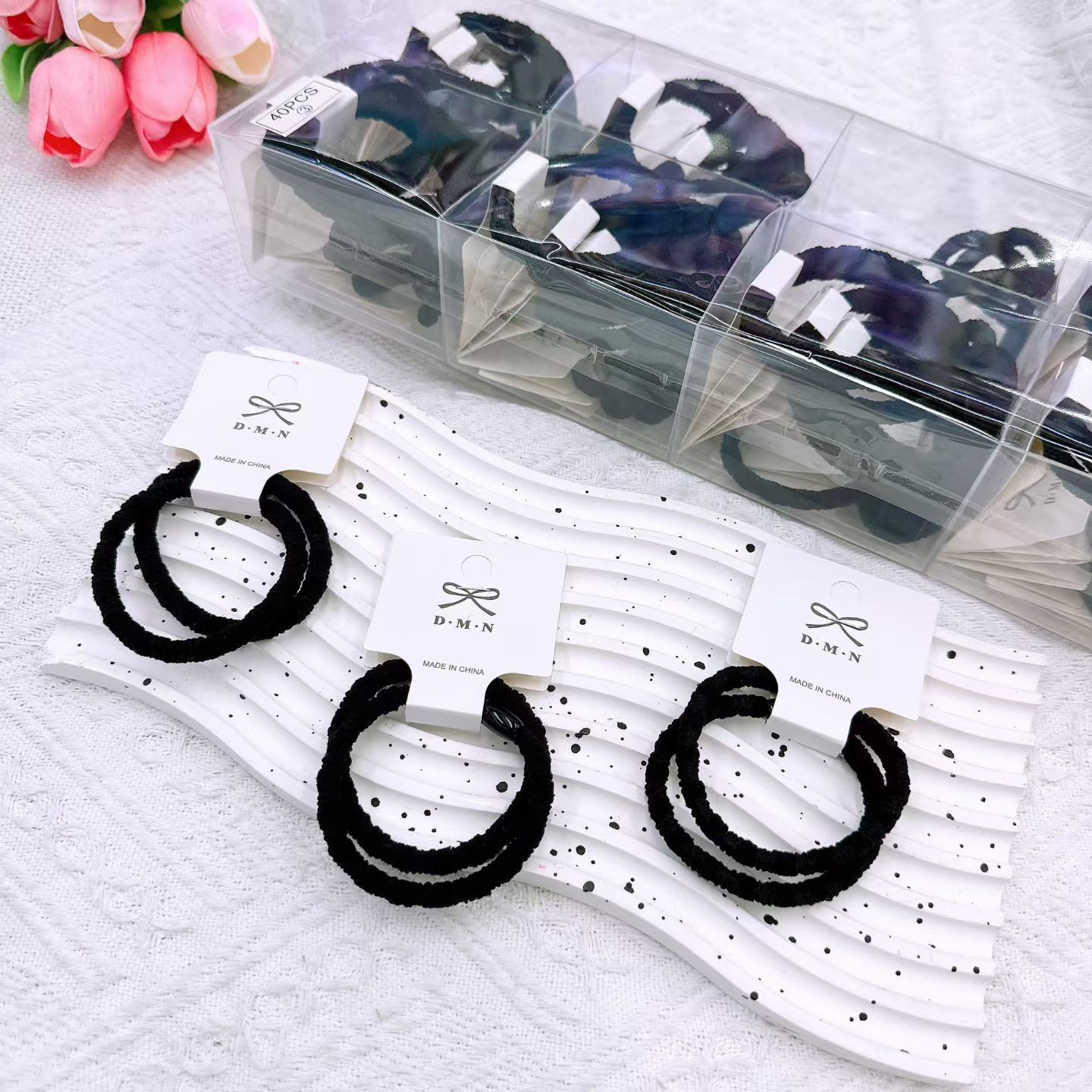 New colorful girl gauze small intestine loop cute chiffon edge hair loop high elasticity rubber band two pieces of commercial super hair accessory New colorful girl gauze small intestine loop cute chiffon edge hair loop high elasticity rubber band two pieces of commercial super hair accessory