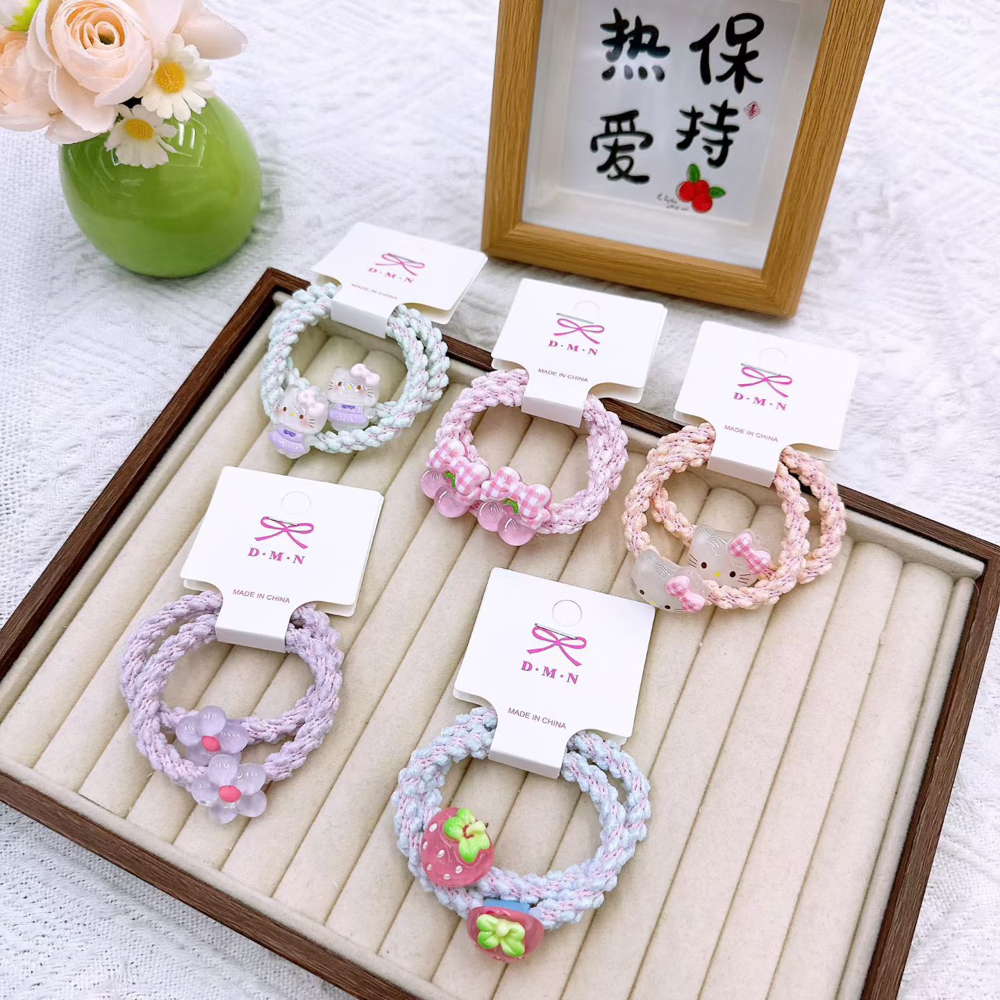 New colorful girl gauze small intestine loop cute chiffon edge hair loop high elasticity rubber band two pieces of commercial super hair accessory New colorful girl gauze small intestine loop cute chiffon edge hair loop high elasticity rubber band two pieces of commercial super hair accessory
