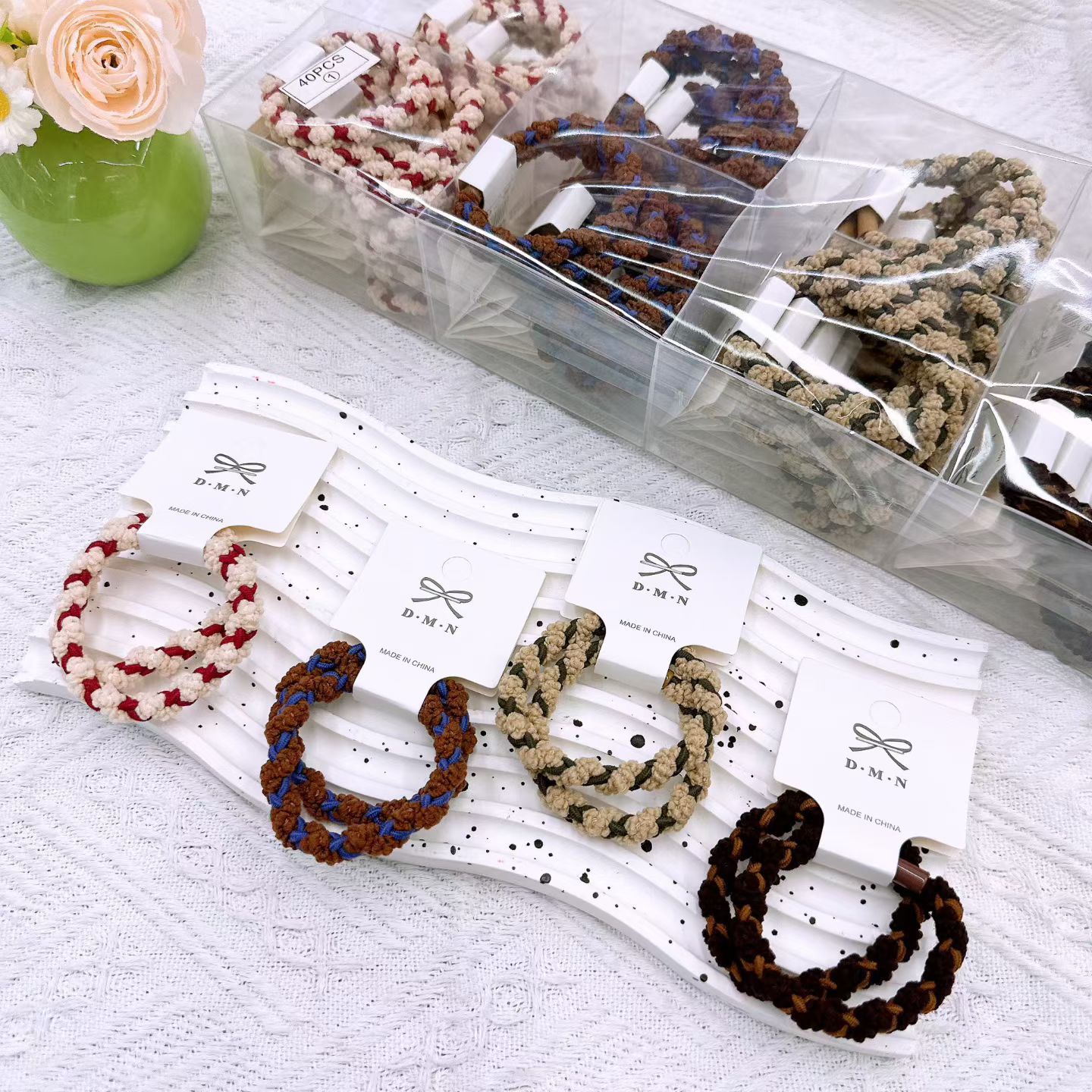 New colorful girl gauze small intestine loop cute chiffon edge hair loop high elasticity rubber band two pieces of commercial super hair accessory New colorful girl gauze small intestine loop cute chiffon edge hair loop high elasticity rubber band two pieces of commercial super hair accessory