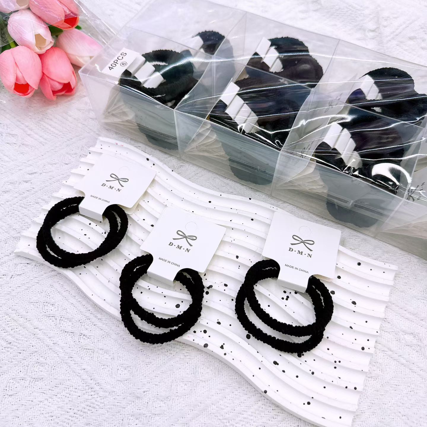 New colorful girl gauze small intestine loop cute chiffon edge hair loop high elasticity rubber band two pieces of commercial super hair accessory New colorful girl gauze small intestine loop cute chiffon edge hair loop high elasticity rubber band two pieces of commercial super hair accessory