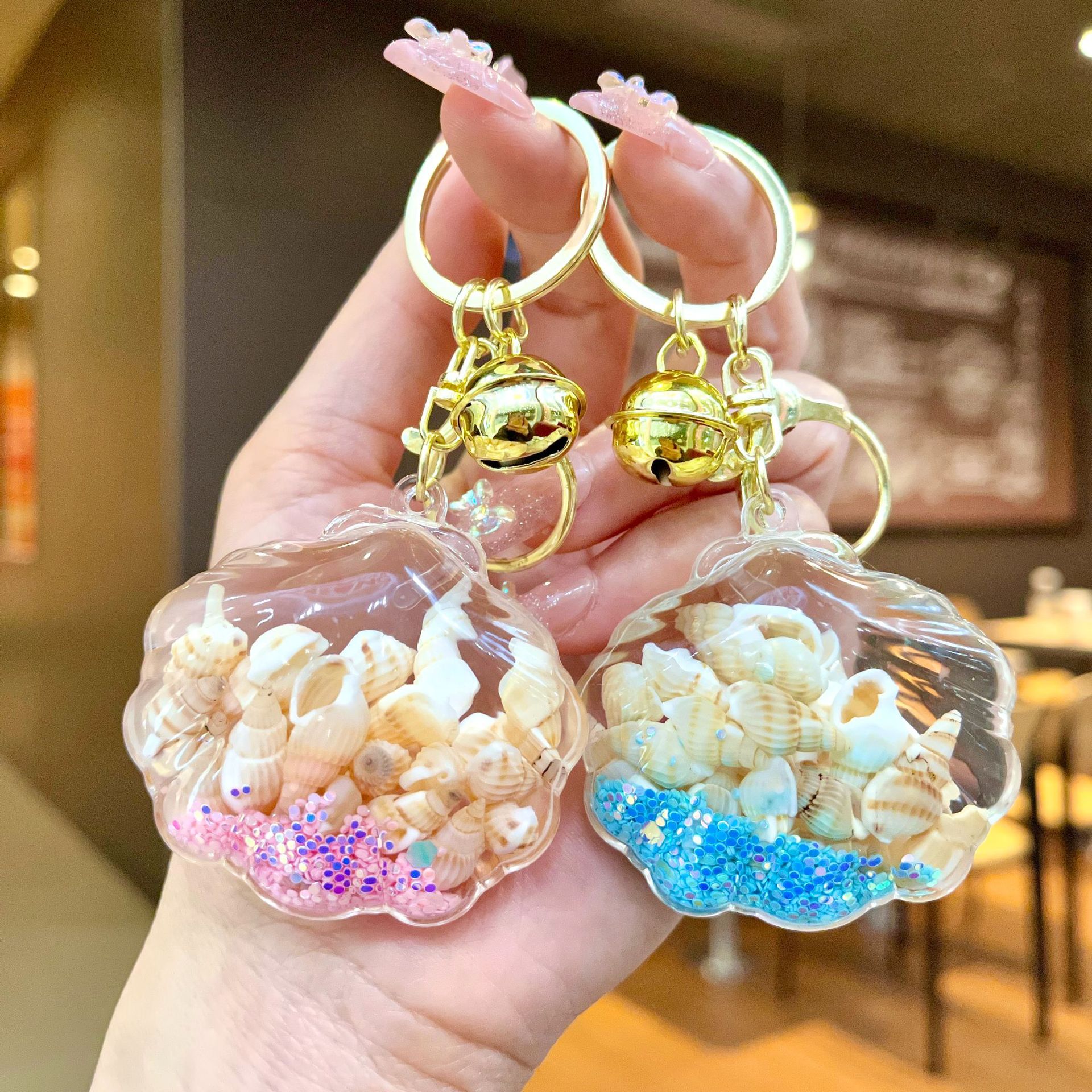 Ocean Shell Conch DIY Drifting Sand Keychain Pendant Bag Pendant Toy Small Gift Accessories Wholesale