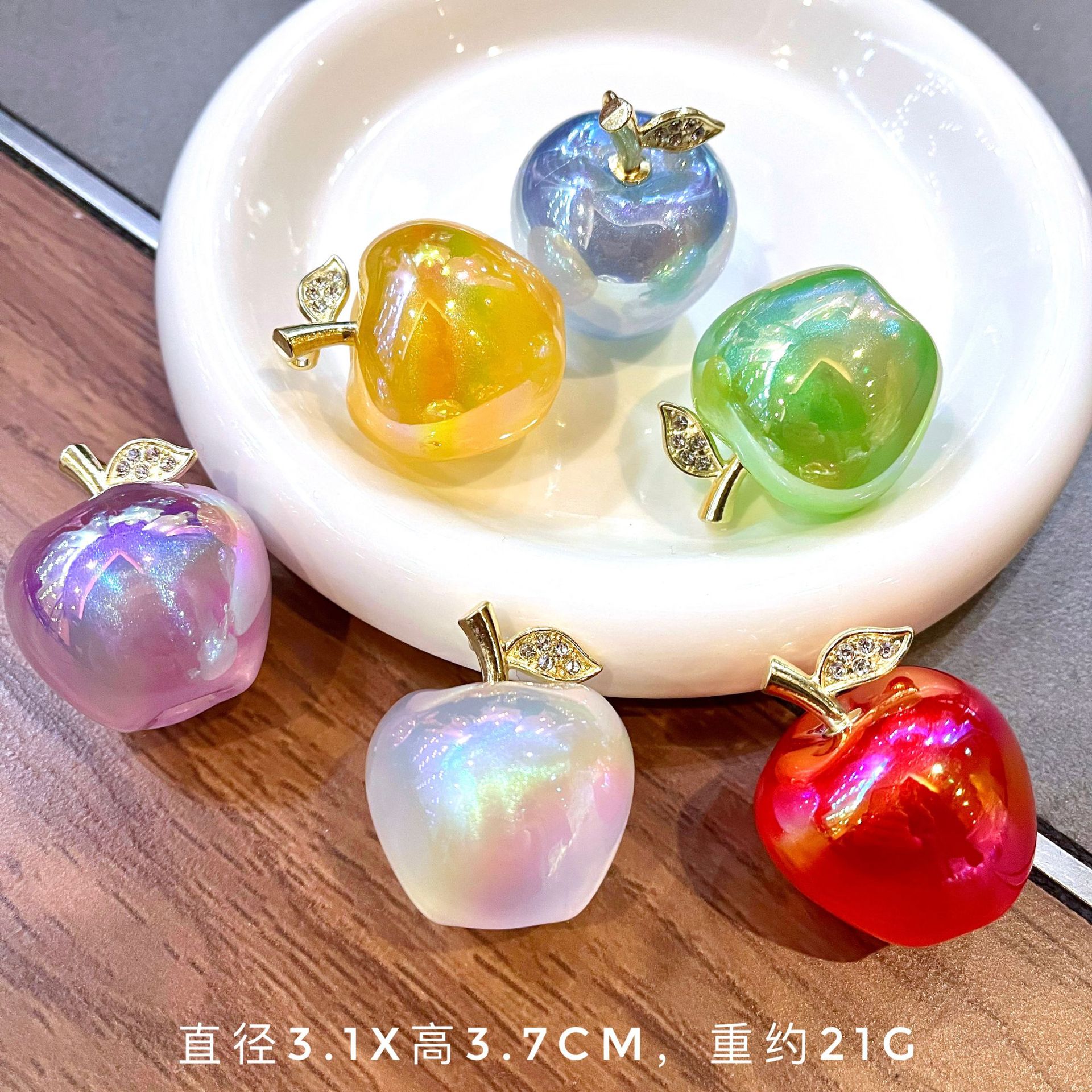 2026 New Diamond encrusted Mermaid Princess Pearl Apple Ornament Sweet, Fresh, Simple, Compact, High end Pendant
