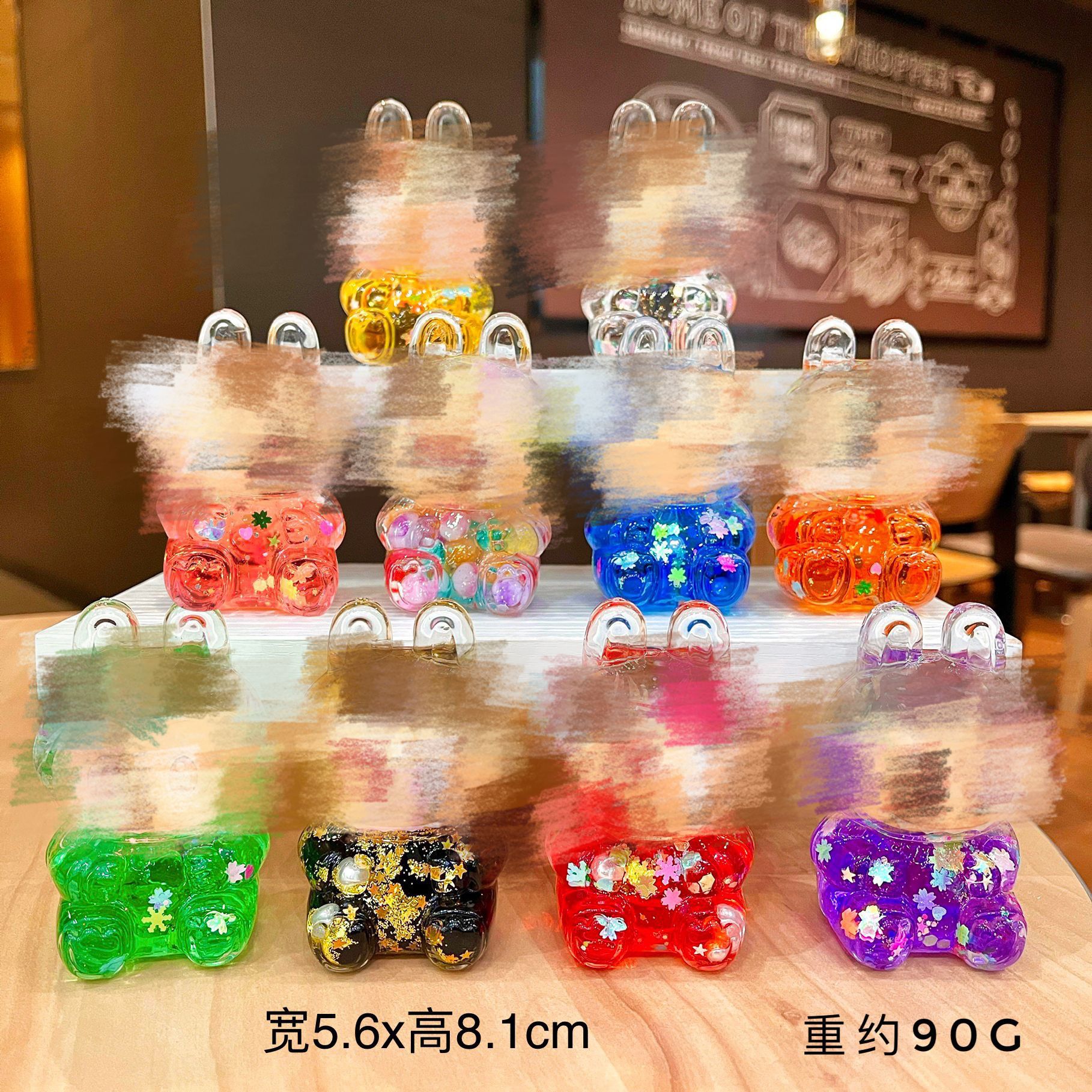 Internet celebrity hot selling big cloth quicksand ornament creative oil filled doll blind box quicksand bottle desktop office ornament wholesale