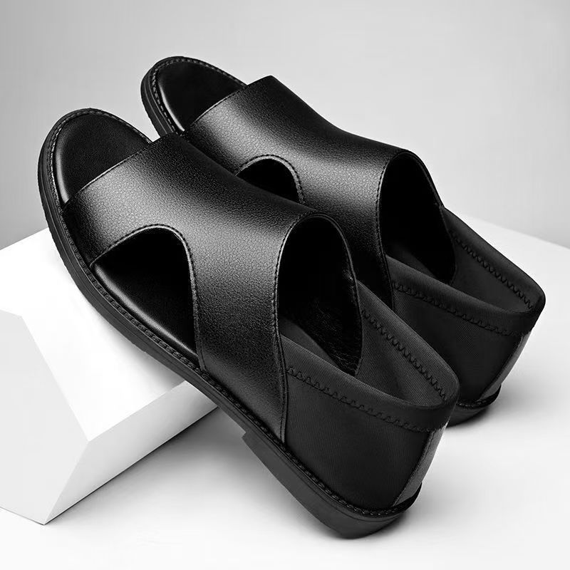 【 Men's Sandals Driving 】 Dad's Men's Sandals Summer Shockproof Anti slip Soft Surface Wear resistant Soft Bottom Breathable Beach Shoes