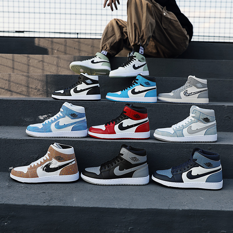 High top basketball men's shoes AJ Air Force No.1 couple casual board shoes Spring and Autumn high school students and teenagers trendy sports shoes