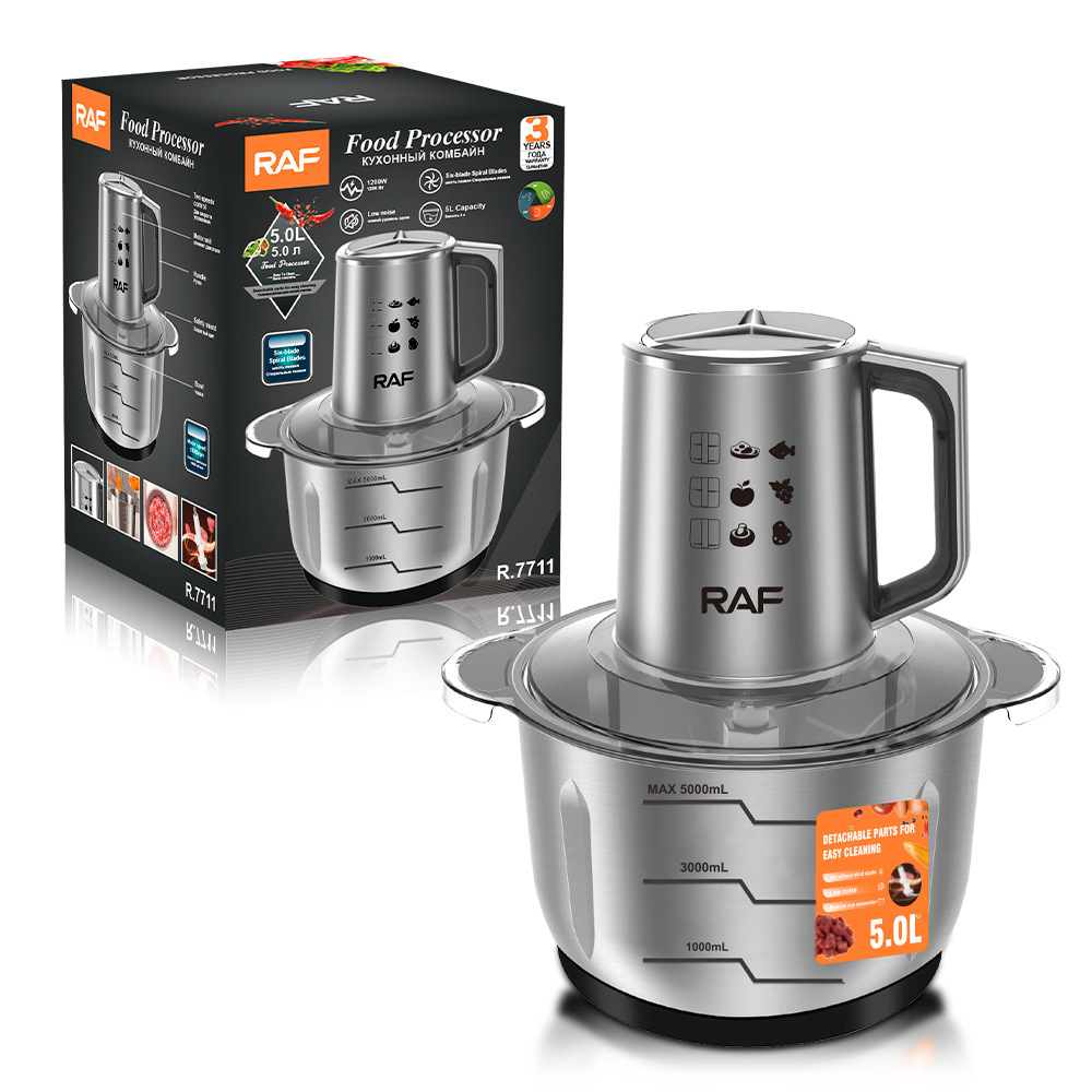 Cross border 2-in-1 meat grinder, large capacity blender, 5L garlic mixer, meat beater, electric cooking machine, chef's machine