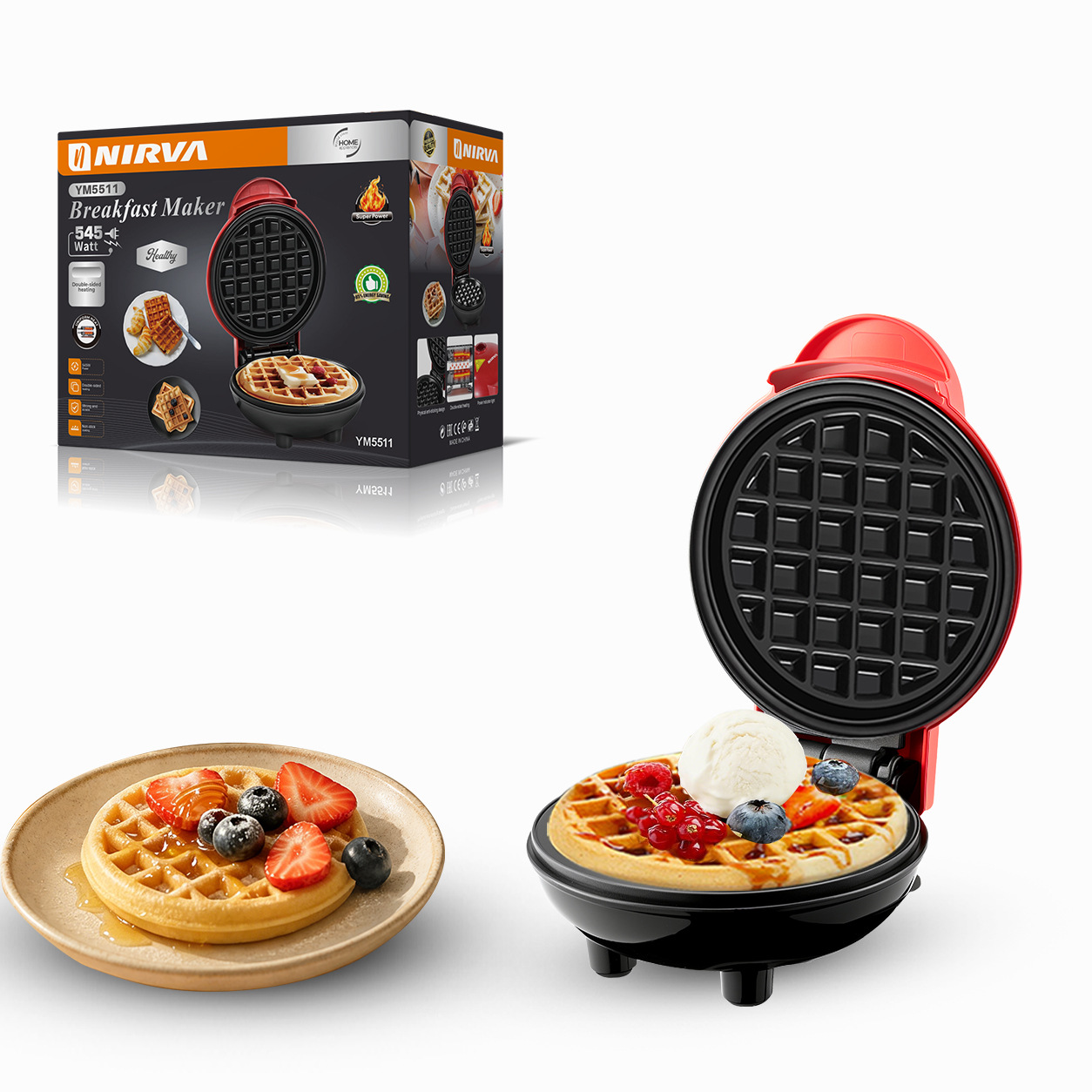 Cross border European household sandwich machine, waffle maker, toaster, spit driver, steak multifunctional with white qualification Cross border European household sandwich machine, waffle maker, toaster, spit driver, steak multifunctional with white qualification