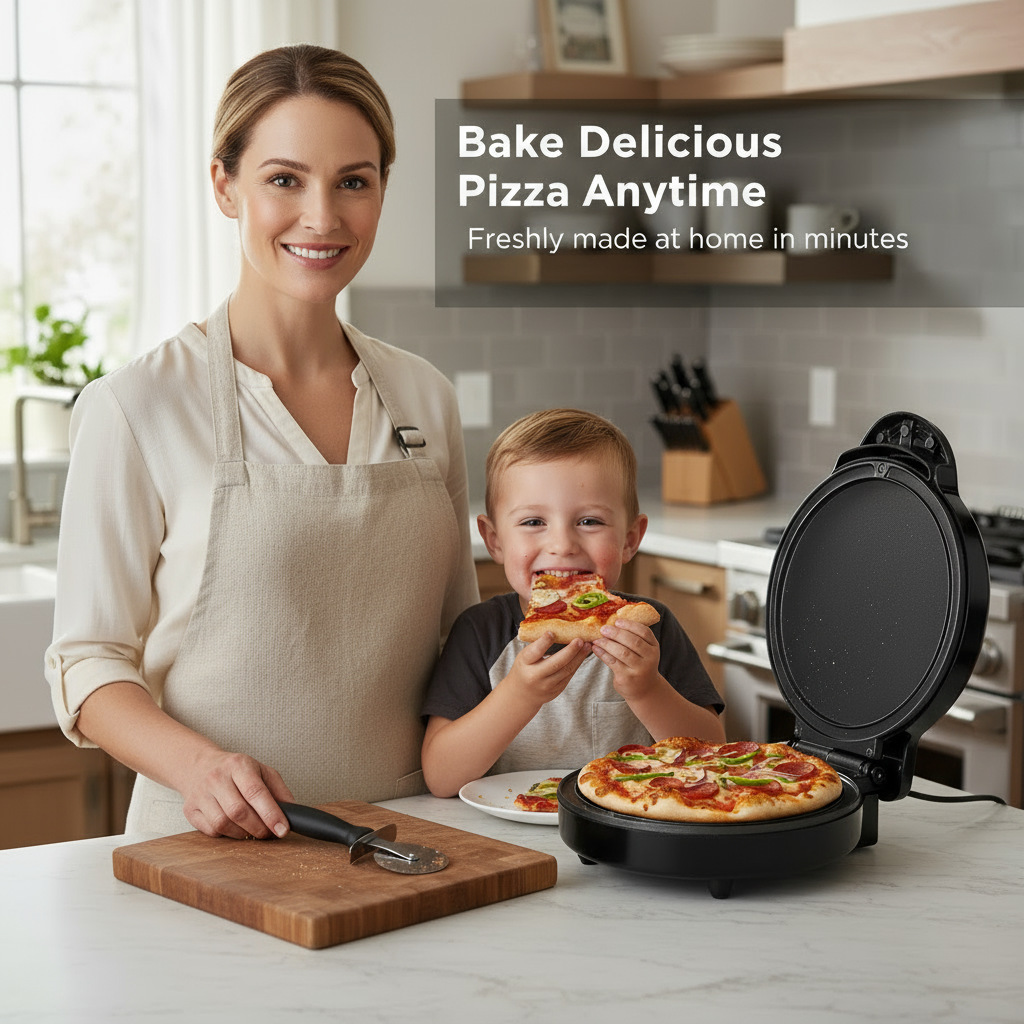 Cross border pizza machine multi-function breakfast machine round cake machine pancake machine Chicken rolls machine ice cream reel electric cake pan