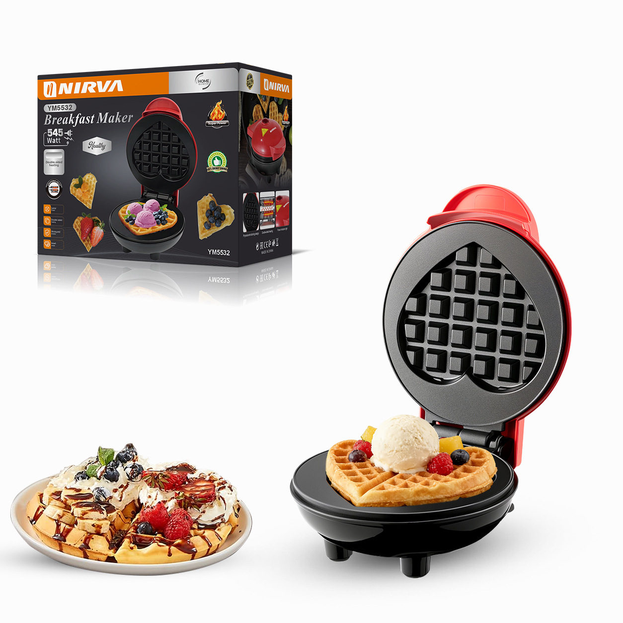 Cross border European household sandwich machine, waffle maker, toaster, spit driver, steak multifunctional with white qualification Cross border European household sandwich machine, waffle maker, toaster, spit driver, steak multifunctional with white qualification
