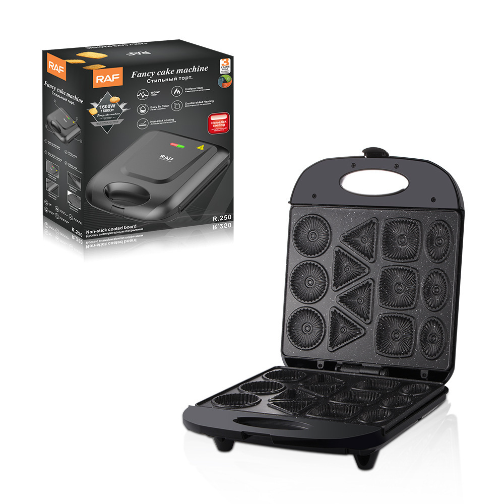 Cross border household cartoon biscuit machine, American standard 110V donut machine, black 13 hole round cake machine, cake machine, bread maker