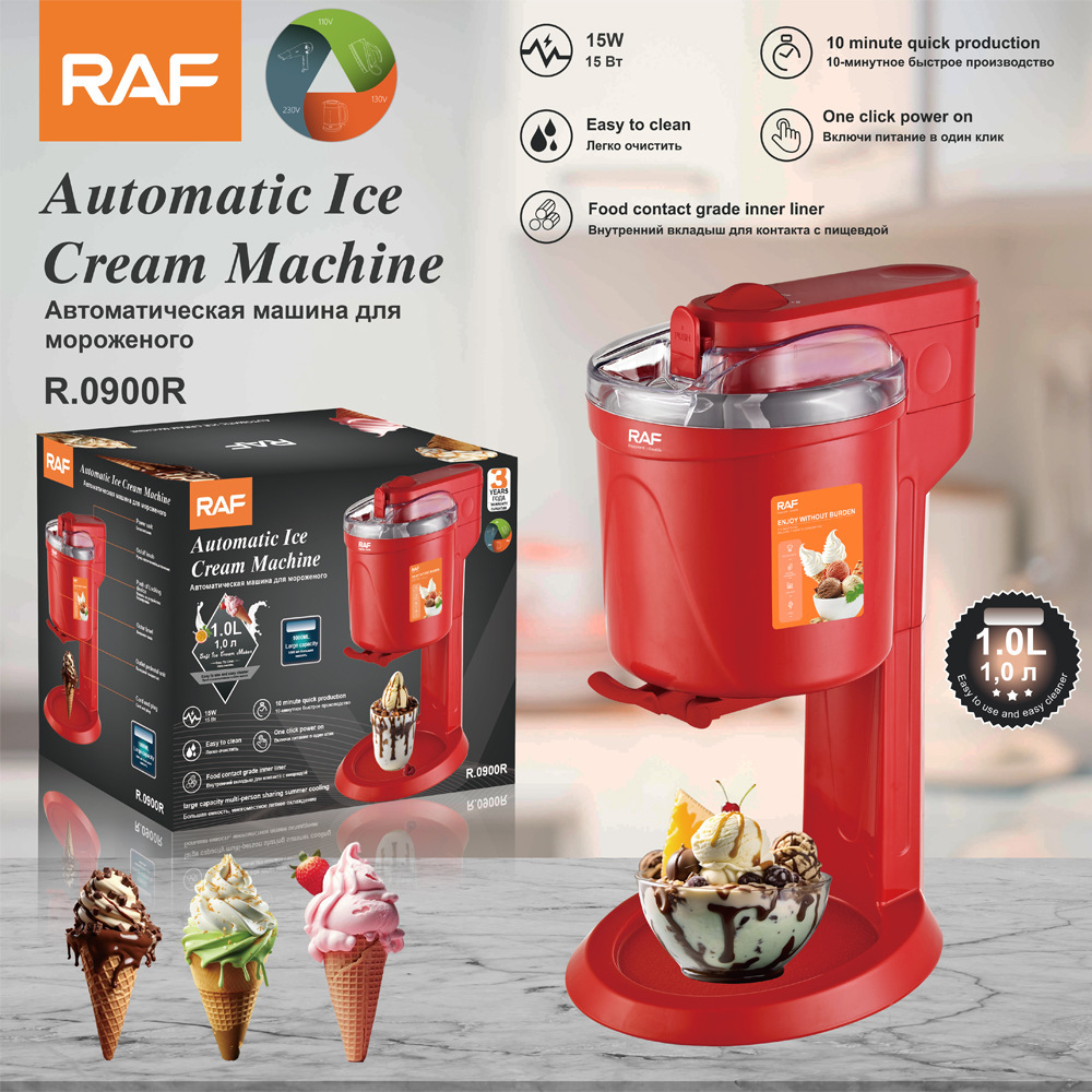 RAF Cross border Small Self made Fully Automatic Home Children's DIY Sweet Cone Ice Cream Machine Mini Fruit Ice Cream Machine