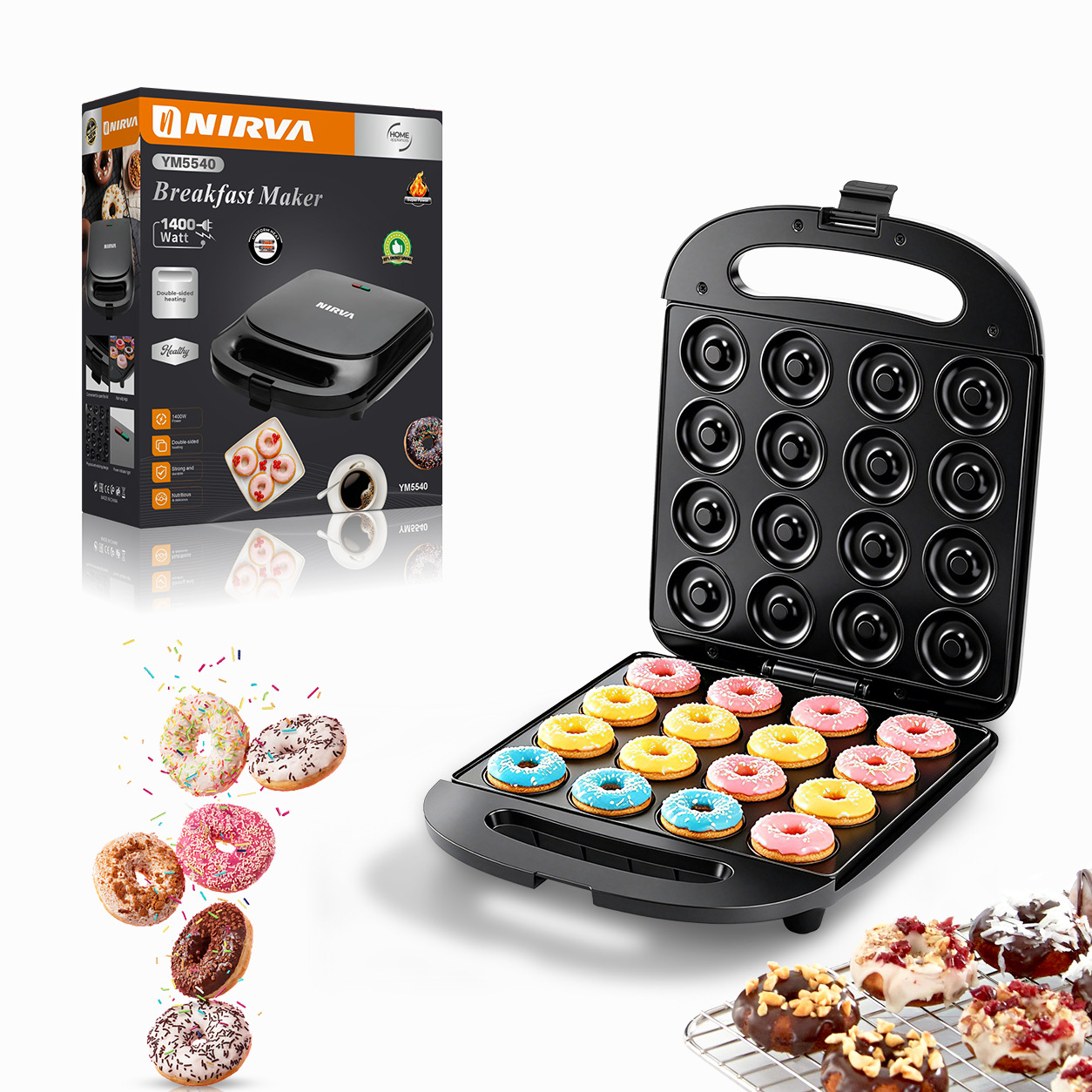 Cross border European household sandwich machine, waffle maker, toaster, spit driver, steak multifunctional with white qualification Cross border European household sandwich machine, waffle maker, toaster, spit driver, steak multifunctional with white qualification
