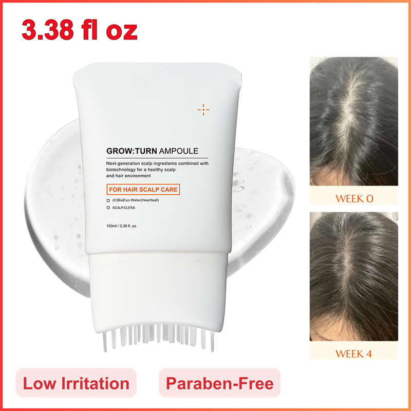 Cross border spot Hair Growth Serum hair care essence liquid with brush head, massage and densify hair