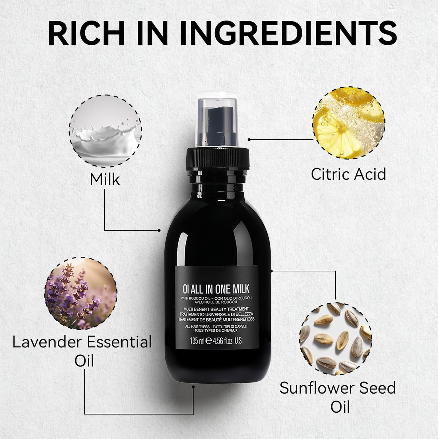 Foreign trade spot Hair Milk all-in-one milk hair care cream spray wash free, smooth hair and remove knots