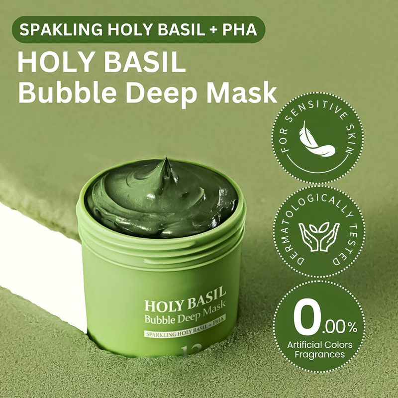 Cross border supply of carbonic acid bubble facial mask HOLY BASIL Bubbe Deep Mask 90g spot