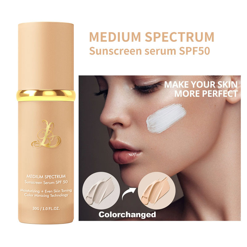 Cross border popular 4-in-1 color changing liquid foundation concealer makeup free powder moisturizing long-lasting waterproof sweat proof liquid foundation