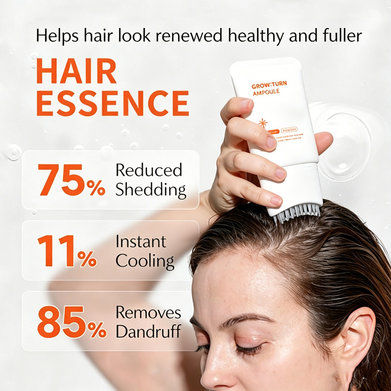 Foreign trade spot meter standard hair care essence hair growth serum with brush, massage and densify hair