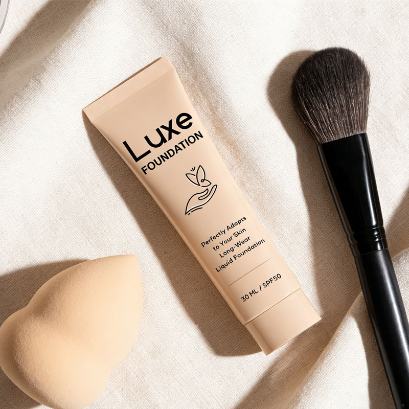 Cross border exclusive luxury color changing liquid foundation Luxe foundation light transparent makeup English packaging spot