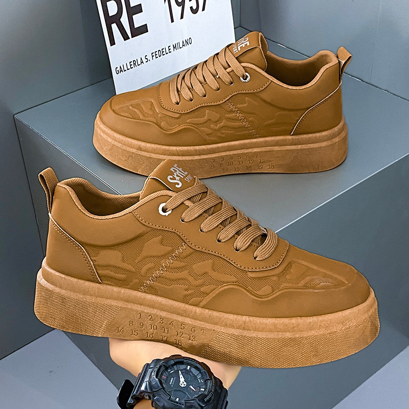 2026 Spring Men's Thick soled Trendy Casual Shoes New Interior Height Increasing Fashionable Versatile Board Shoes Running Sports Men's Shoes