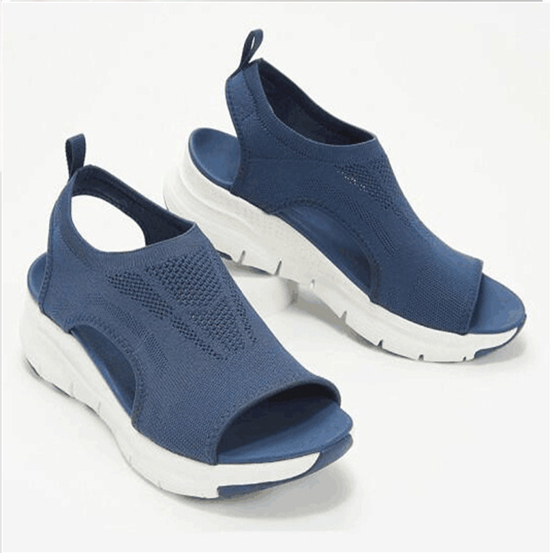 Spot 2025 Autumn Fish Head Casual Sleeve Fashion Sandals, Low Heel Women's Shoes, Origin and Supply, Large Size Sports and Leisure Shoes
