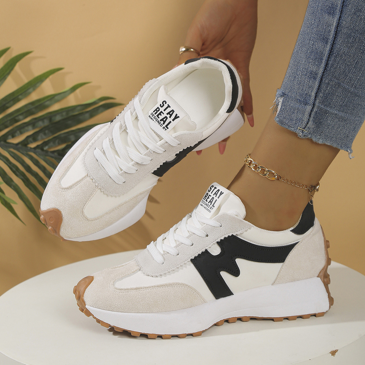 Cross border plus size sports shoes for female students, lightweight, small waist, dad shoes for women, 2026 spring/summer new, Forrest Gump shoes for women