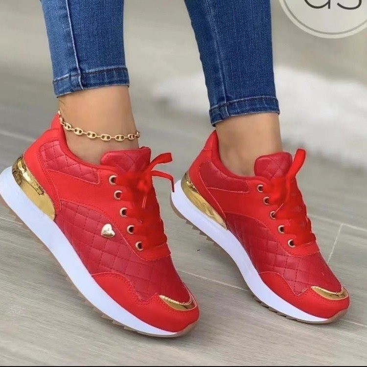 Foreign trade plus size sports single shoes for women's spring and autumn new style breathable color blocking casual running shoes sneaker