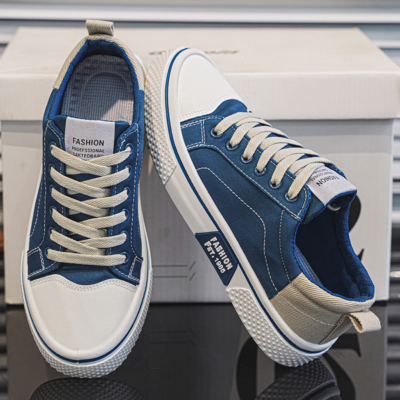 2026 Spring and Autumn Canvas Shoes New Breathable and Versatile Skateboarding Shoes for Men Soft Bottom Casual Trendy Canvas Shoes for Men