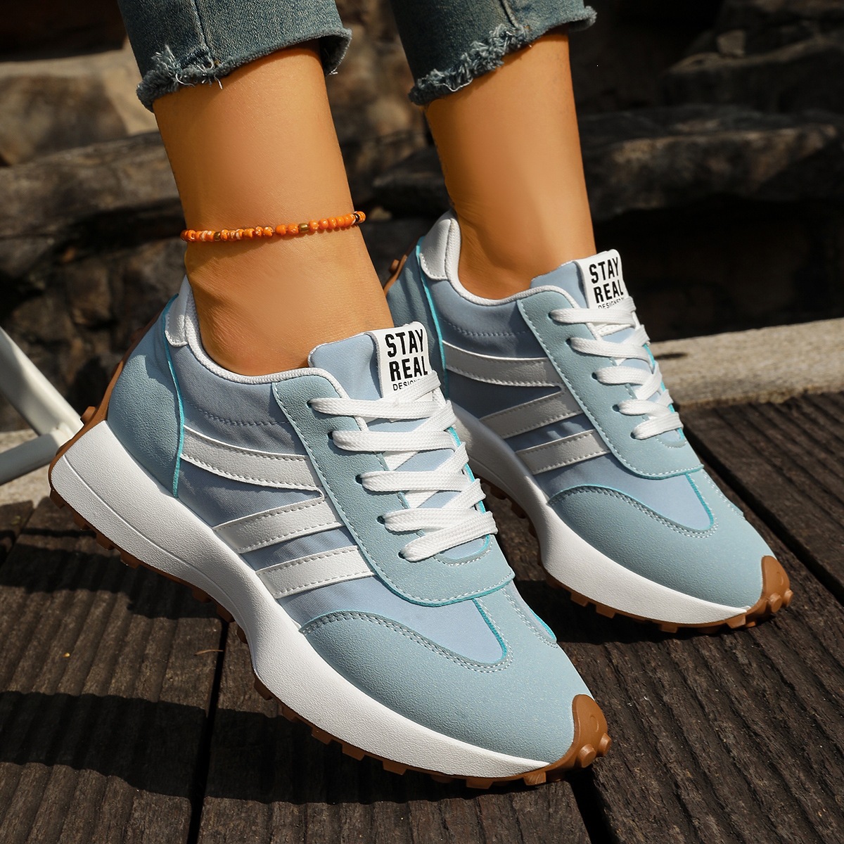 Big size, small waist, dad's shoes, women's 2026 spring and summer new items, internet famous, thick soled, student casual shoes, sports, white