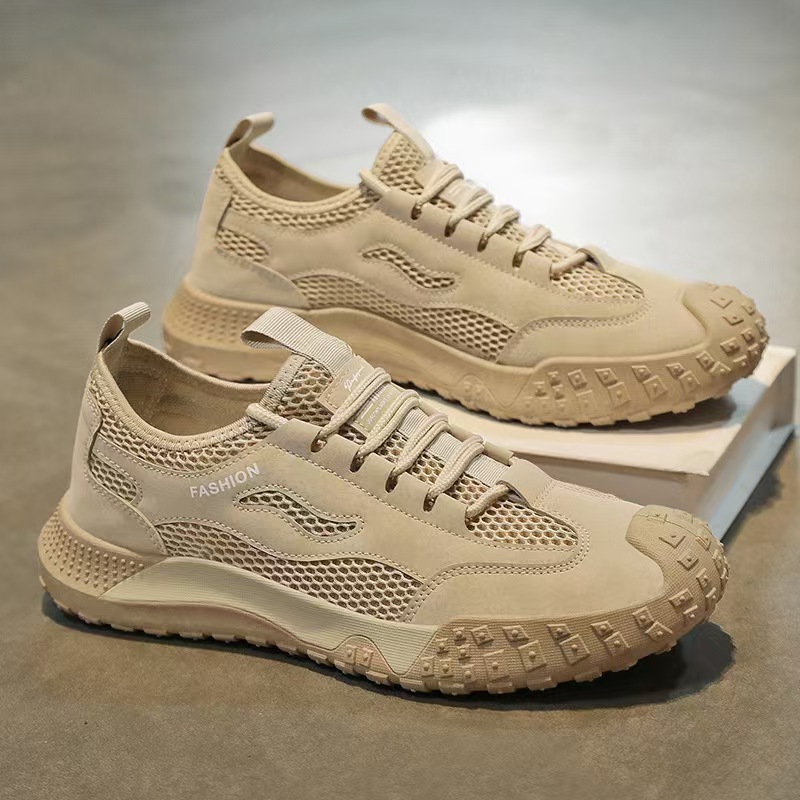 2026 Summer New Men's Hollow Breathable Shoes for Daily Leisure, Versatile Men's Shoes for Refreshing, Anti slip, and Baotou Shoes in Summer
