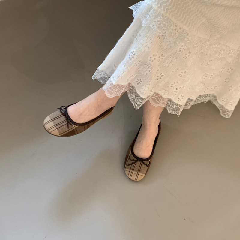 2026 Spring New Fairy Style Ballet Evening Mary Jane Shoes Gentle Bow Round Head Shallow Mouth Single Shoes for Women