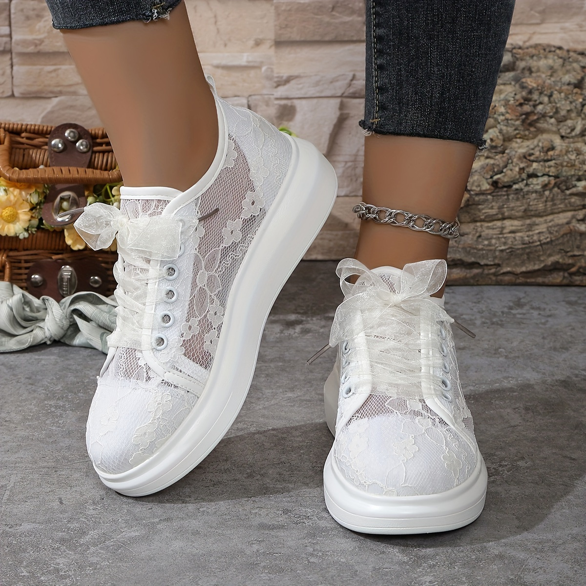 New Spring 2026 Foreign Trade Large Women's Casual, Comfortable, Breathable Mesh Thick soled Sandals in One Size