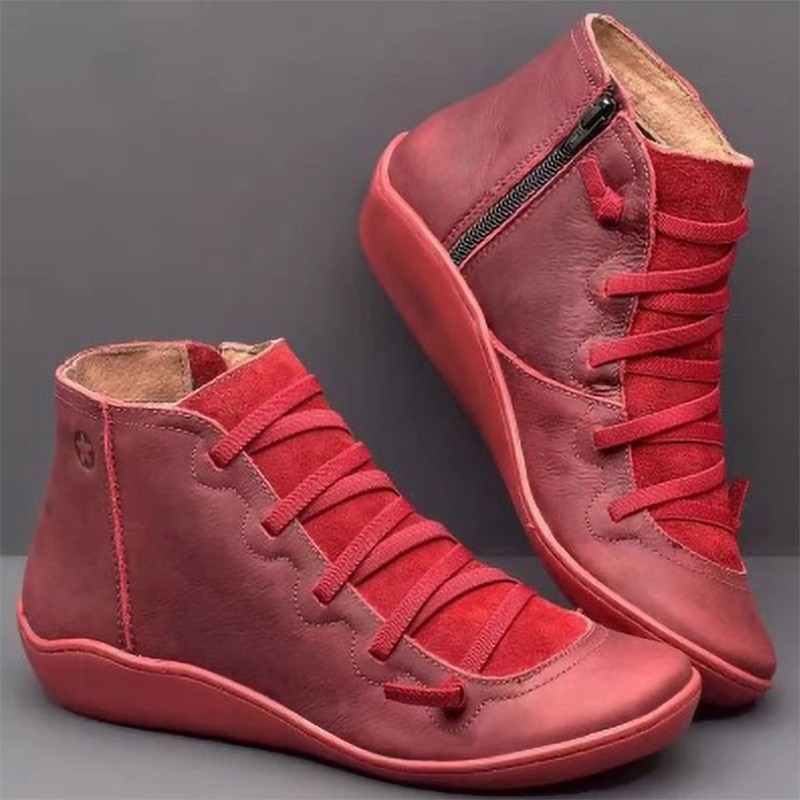 Cross border 2026 Autumn/Winter New Women's Boots Large Casual Short Boots Women's Boots Flat Bottom Independent Stand Flat Bottom Women's Boots