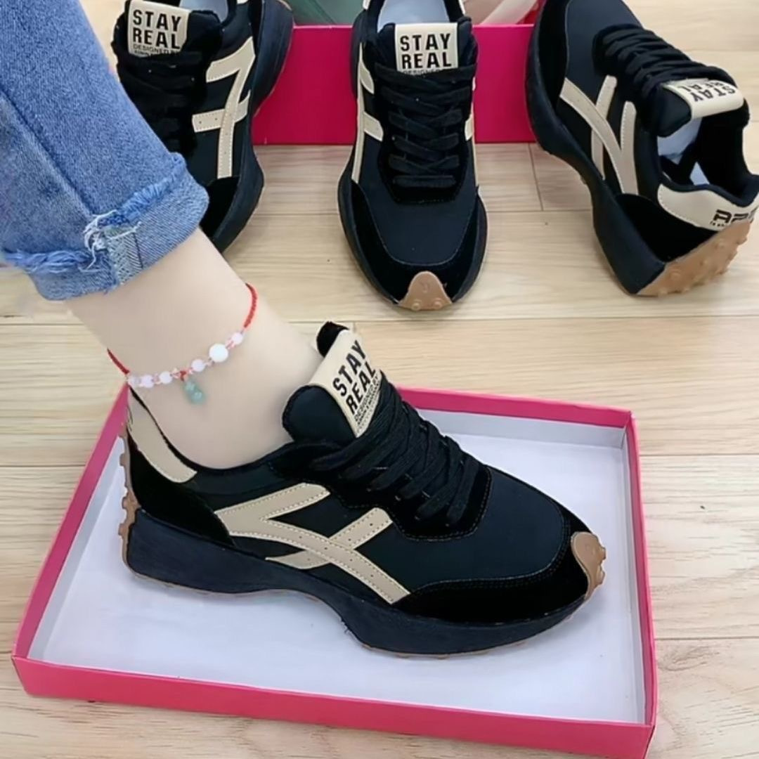 Cross border plus size Forrest Gump sports shoes for women, 2026 spring and autumn new casual thick soled small waist waffle dad shoes for women