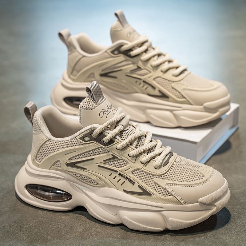 Summer men's shoes 2026 new breathable dad shoes men's trend versatile thick soled sports shoes casual running dad shoes