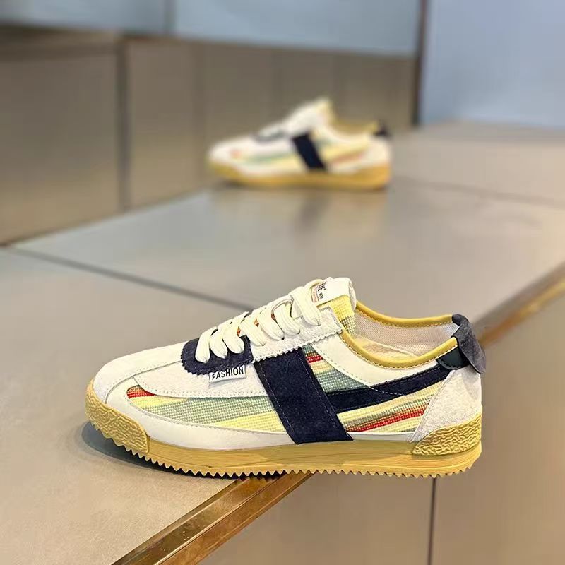 Men's shoes 2026 spring/summer new breathable casual German training Forrest Gump shoes Korean version versatile high beauty color matching couple board shoes