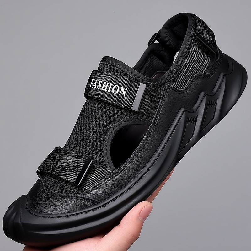 Fashionable youth sandals men's soft sole 2026 summer new Vietnam Roman shoes toe cap beach shoes breathable casual shoes