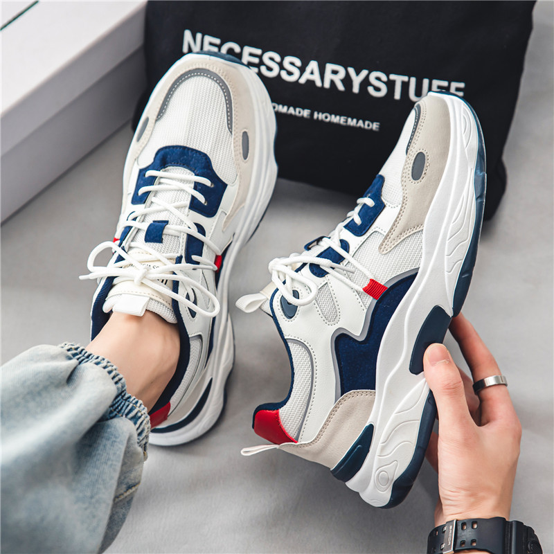 2026 New Men's Shoes with Breathable Mesh, Versatile for Sports, Leisure, Running, Height Increase, Internet Celebrity Dad Trendy Shoes, Men's Shoes with Breathability