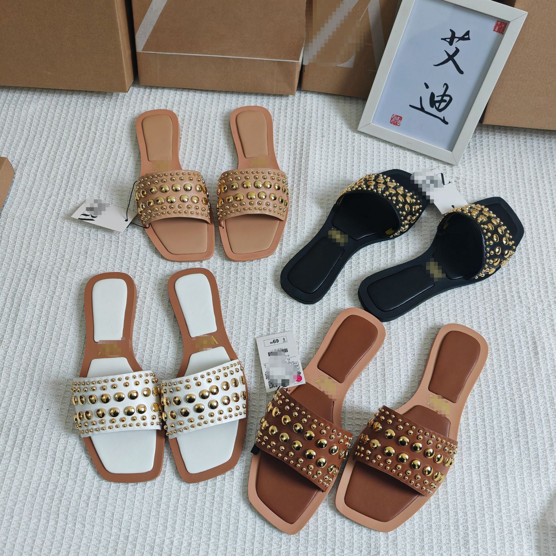 Hot selling new ZAR flat sandals for women in plus size in Europe and America