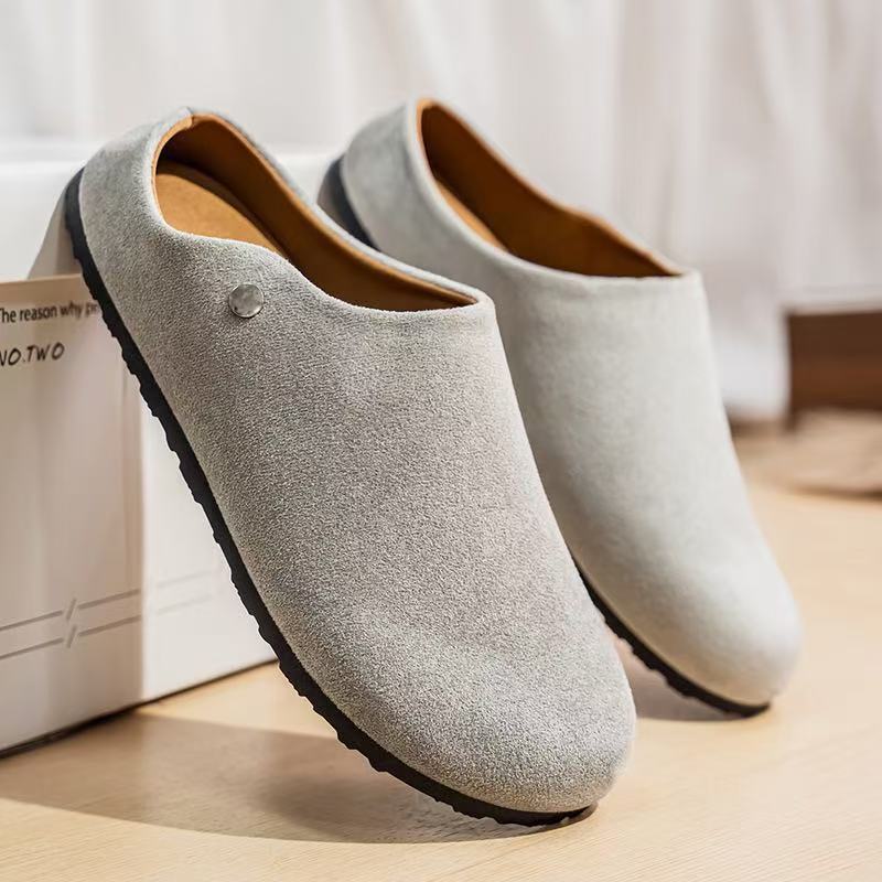 2026 New Men's Soft Bottom Baotou Drag Casual Anti slip Baotou Slippers for Daily Comfort and Fashion One Step Men's Shoes