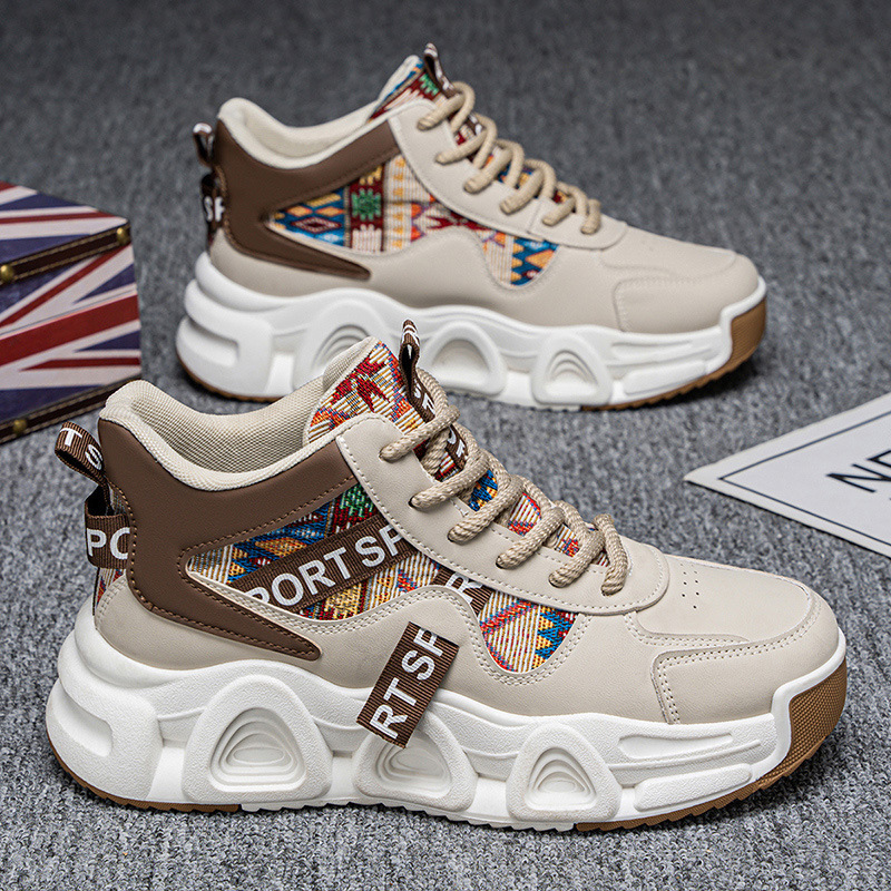 2026 men's spring trend student thick soled workwear Martin boots niche original sports shoes high top dad trendy shoes
