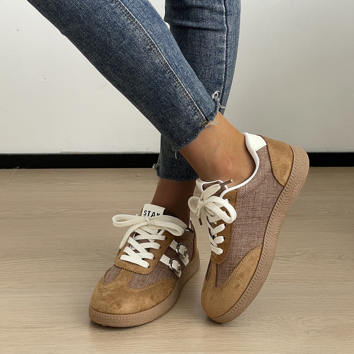 Casual single shoes women's shoes cross-border popular round toe foreign trade versatile shoes women's shoes 36-42 autumn new lazy daily