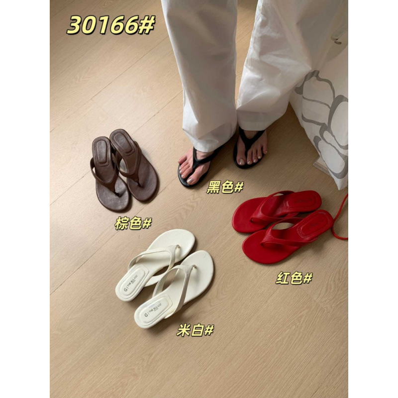 Summer fairy style flip flops for women's summer outdoor wear 2026 new style vacation luxury 3 cm clip toe sandals