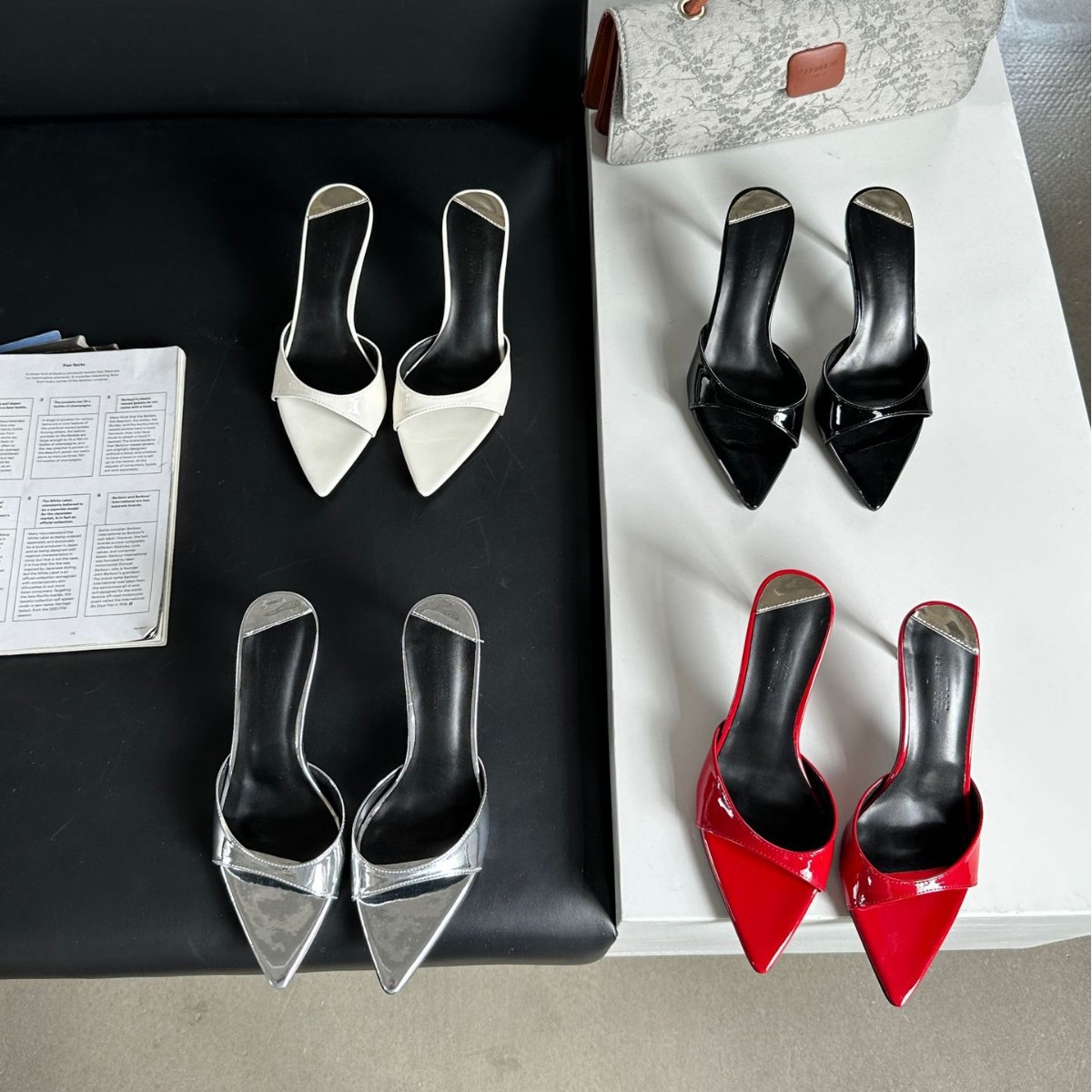 2025 new slim heeled half toe slippers for women's summer wear, Korean version fashionable cool slippers, fairy style pointed slim high heels