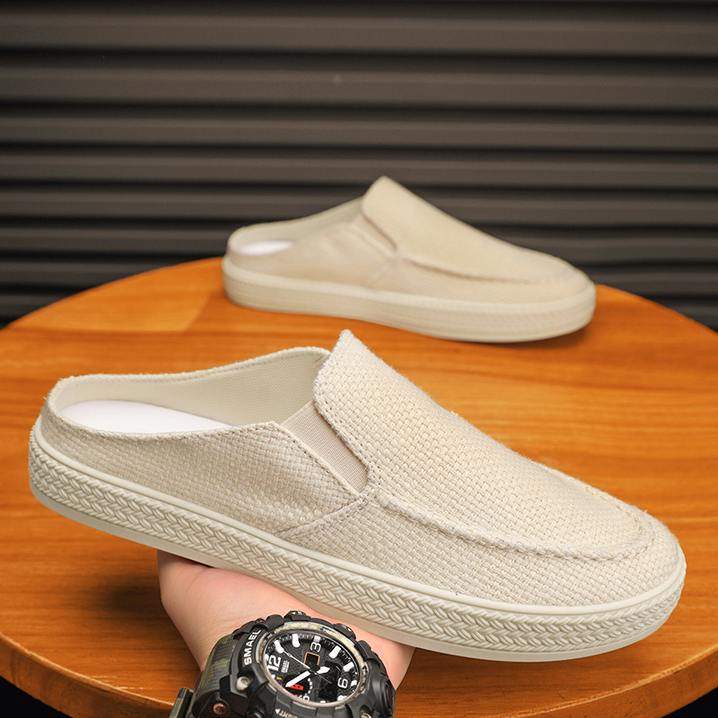2026 Men's Daily Anti slip, Wear resistant, Simple Baotou Drag, Lightweight and Breathable Slippers for Hospitality, Men's Baotou Drag