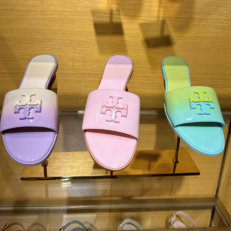 New Jelly colored Slippers, One Line Slippers, Low Heel Candy colored Shoes, Fashionable, Comfortable, Anti slip, Wear resistant, Lightweight for External Wearing