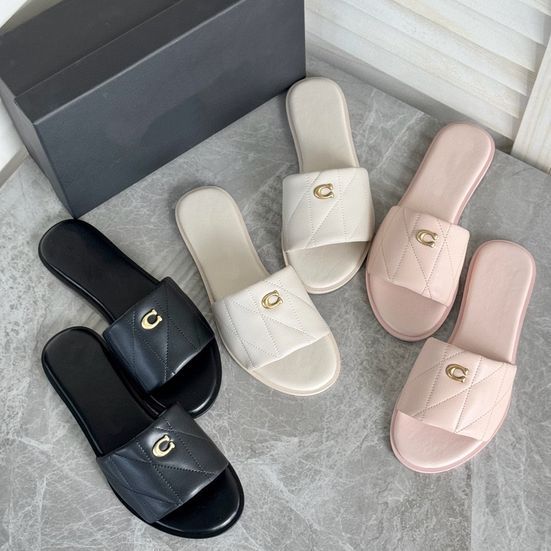 Foreign Trade Europe and America 2025 New Type One Word Drag Women's Versatile Fashion Beach Shoes Flat Bottom One Step Slippers Comfortable for Wearing Outside